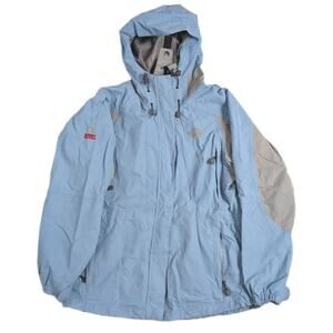 The North Face Summit Series Jacket Womens Medium Baby Blue Hyvent Hooded Shell